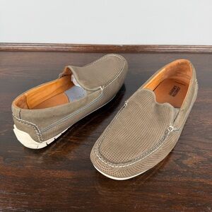 Johnston & Murphy Moccasins Mens Leather Driving Shoes Size 11 Gray